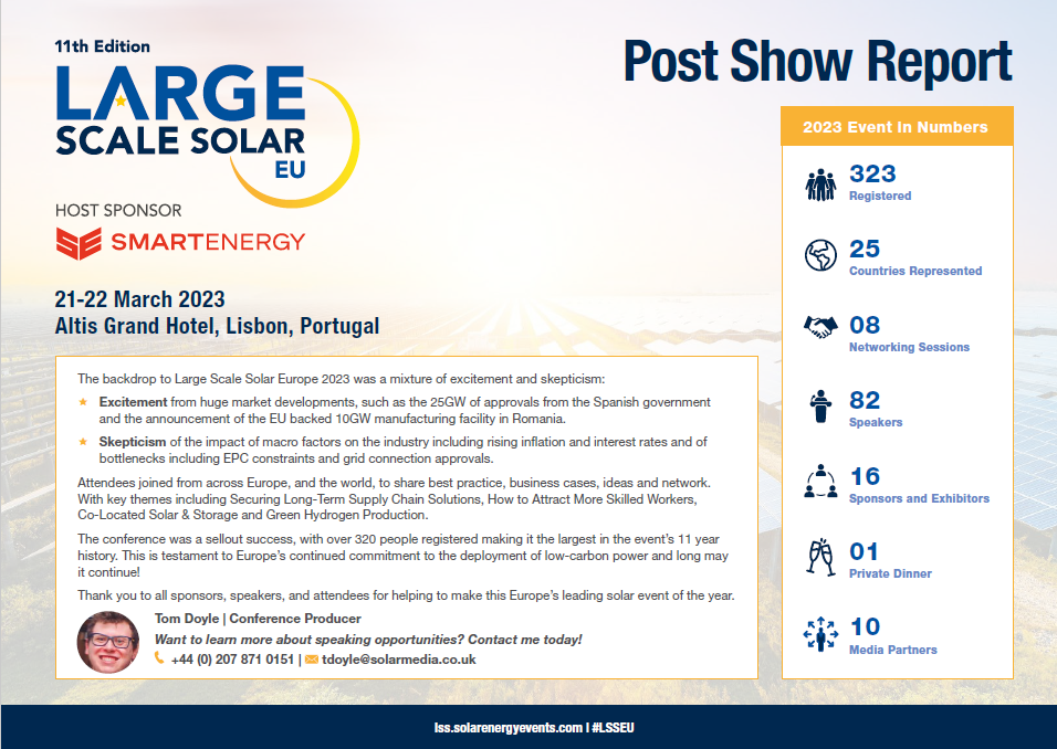 Large Scale Solar Europe 2023 Post Show Report