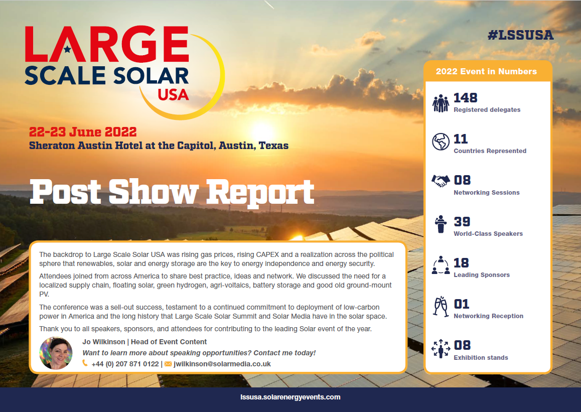 Large Scale Solar USA 2022 Post Show Report