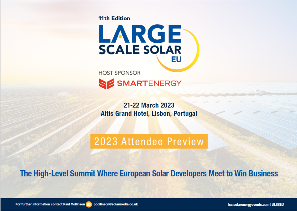 Large Scale Solar Europe Attendee Preview 2023